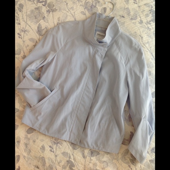😊Armani Collezioni Pale Blue Jacket 40 US 4 - Picture 1 of 8